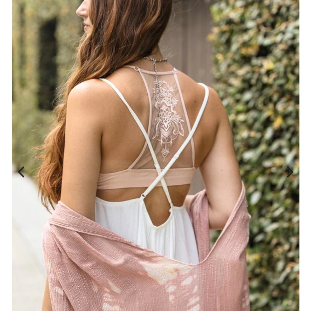 NWT Blush Tattoo Racerback bralette xs/s